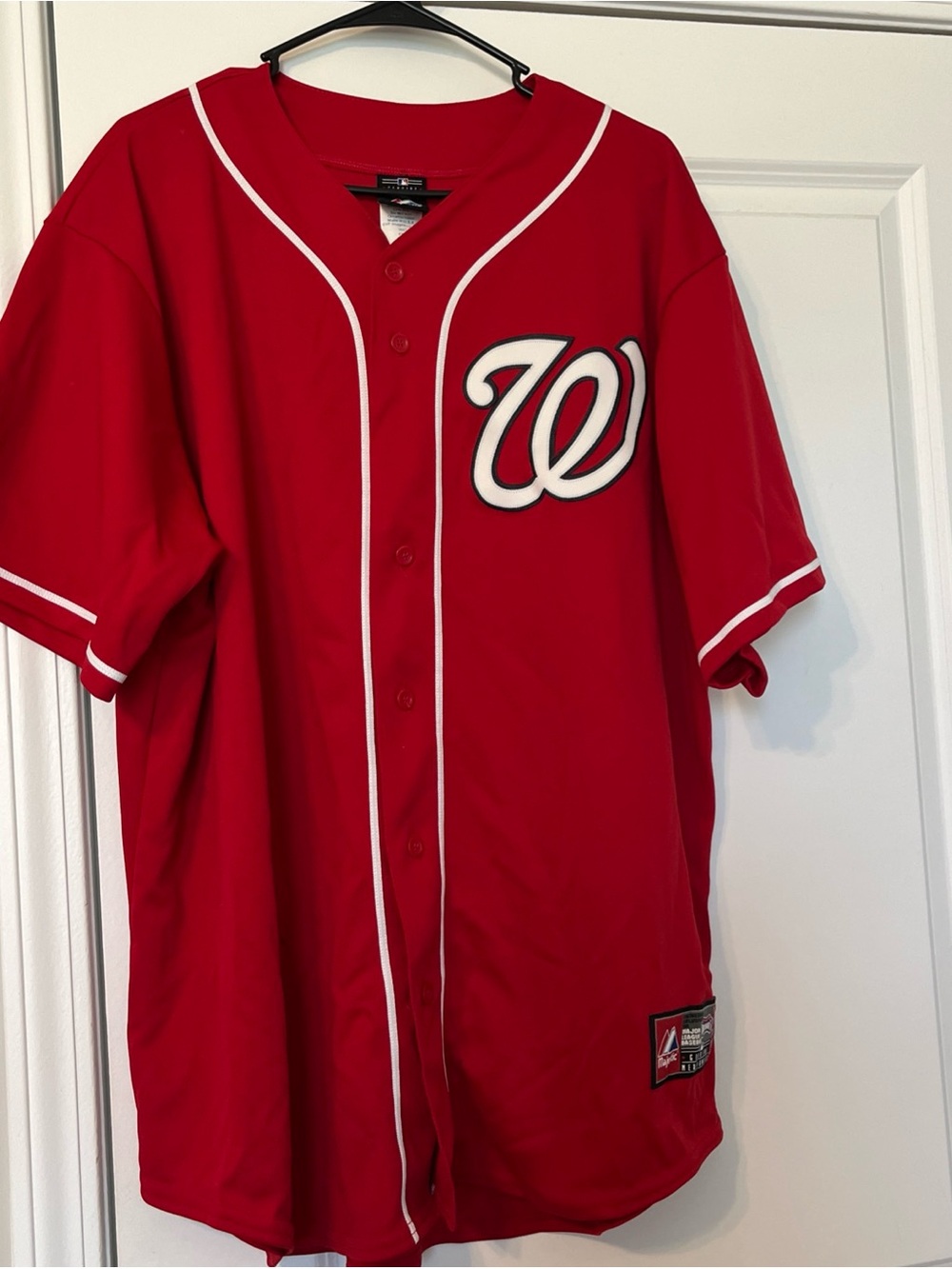 Washington Nationals Red Baseball Jersey - Official Team Style 2XL
